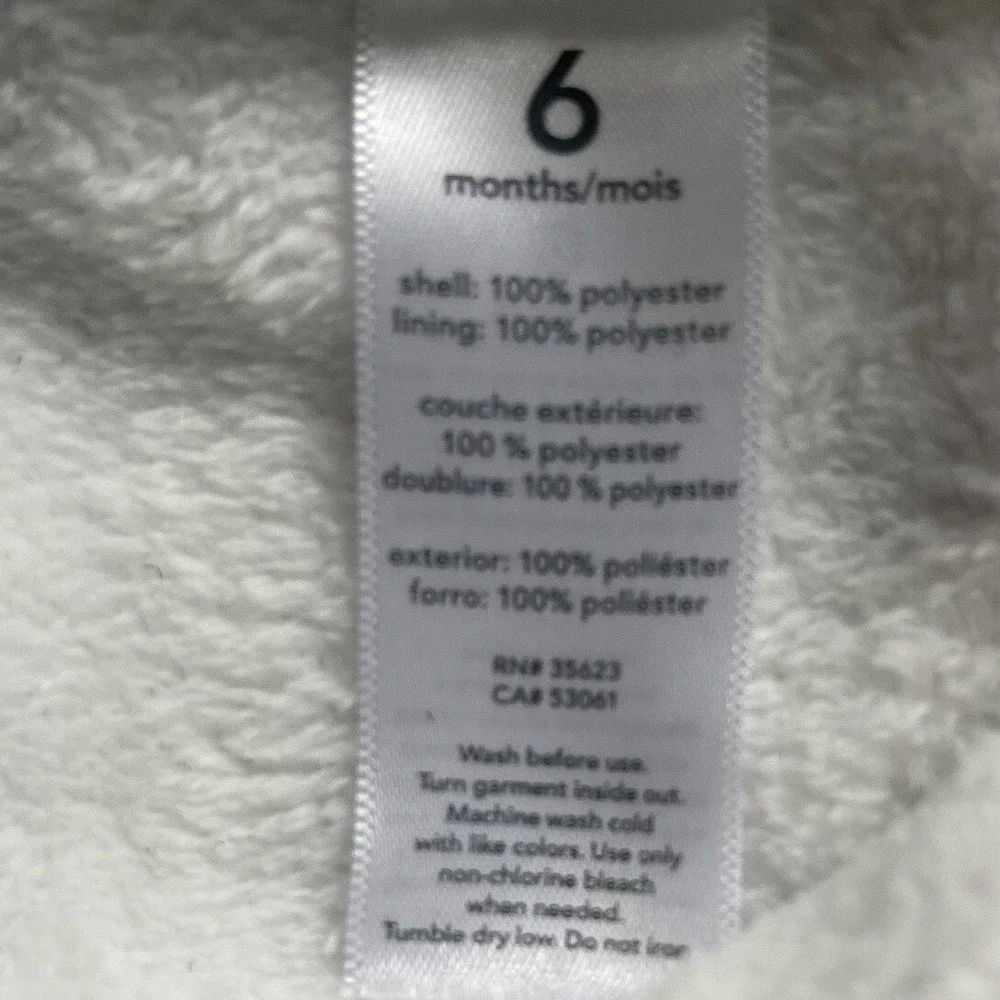 Carters Baby Girls 6M Hooded Poncho Faux Fur Lined NWT shawl cape coat outerwear